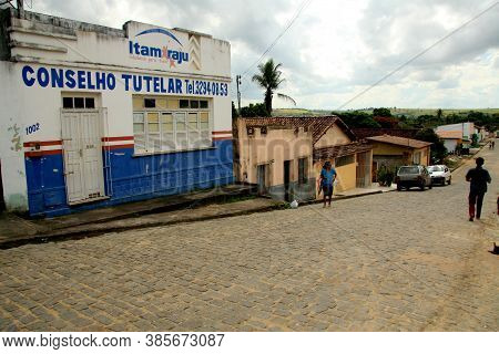 Itamaraju, Bahia / Brazil - January 22, 2009: Facade Of The Tutelar Council Headquarters In The City