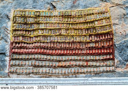 Buddha Statues In Yathaypyan Kawgungu Cave, Hpa An , Myanamar, Former Burma
