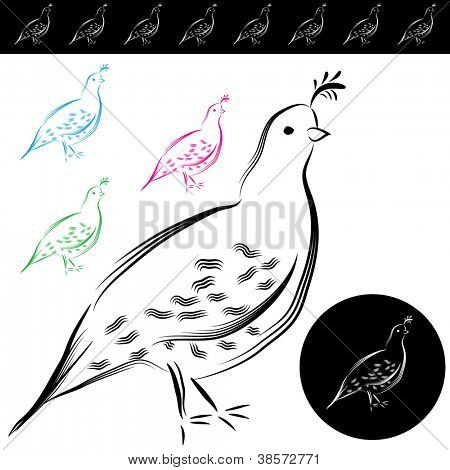 Obraz przepiórki rysunek.