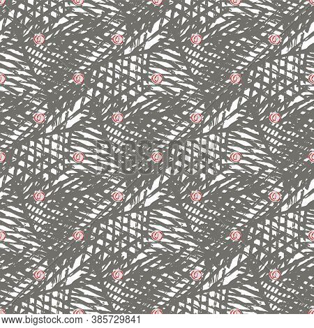 Vector Weave Effect Seamless Interlace Pattern Background. Woven Brown Burlap Lattice Dense Texture 