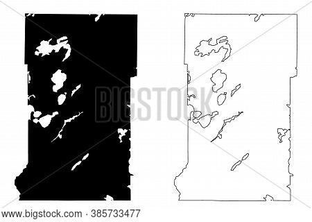 Crow Wing County,  Minnesota (u.s. County, United States Of America, Usa, U.s., Us) Map Vector Illus