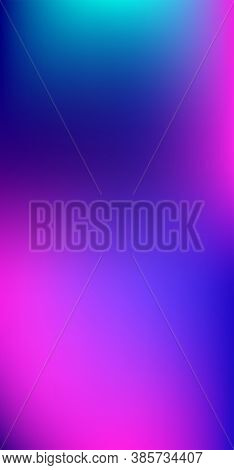 Purple, Pink, Turquoise, Blue Gradient Shiny Vector Background. Fluid Neon Bright Trendy Wallpaper. 