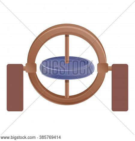 Gyroscope School Icon. Cartoon Of Gyroscope School Vector Icon For Web Design Isolated On White Back