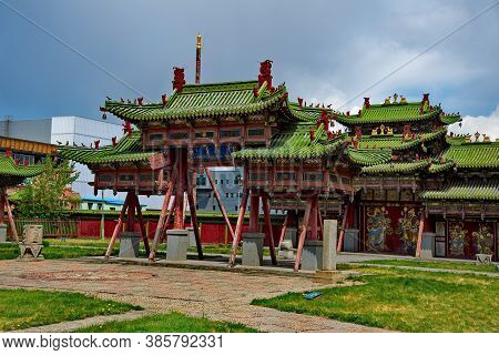 Ulaanbaatar. Mongolia. June 08, 2015. Architecture Of The Palace Of The Last Emperor Bogdo-gegen Vii