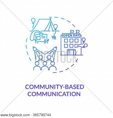 Community-based Communication Concept Icon. Special Events And Parties For Team Members. Information