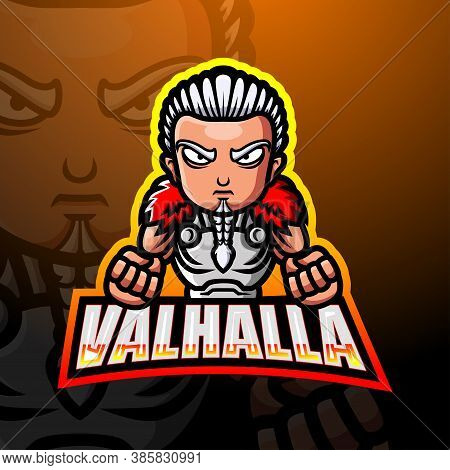 Vector Illustration Of Valhalla Mascot Esport Logo Design