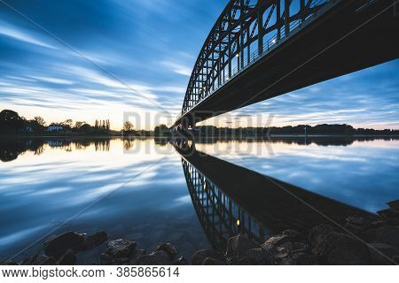 Old 'ijssel Brug' Near The City Of Zwolle In Overijssel, The Netherlands, Architectural Feature At S