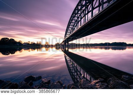 Old 'ijssel Brug' Near The City Of Zwolle In Overijssel, The Netherlands, Architectural Feature At S