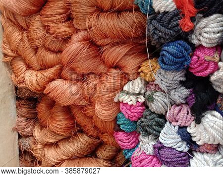 Green Color Nylon Yarn Stock On Shop