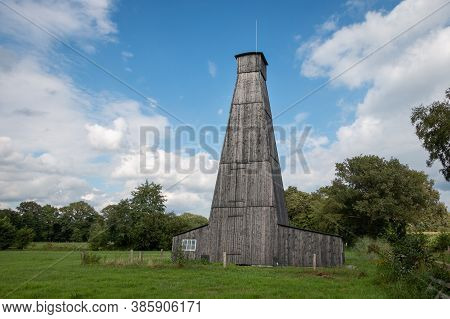 Salt Tower Containing Pipes And Valves, Near Boekelo, Region Of Twente In Use For The Extraction Of 