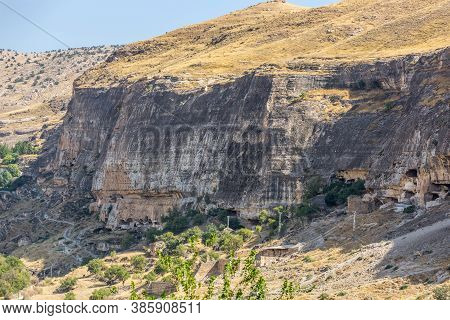 The Cave Houses Near The River Tigris In The City Hasankeyf, Turkey, Batman Province