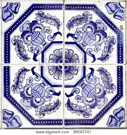 Dlaždice azulejos - Portugalsko detail