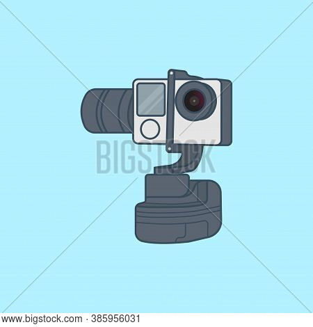 Action Camera Vector Icon Illustration. Flat Design