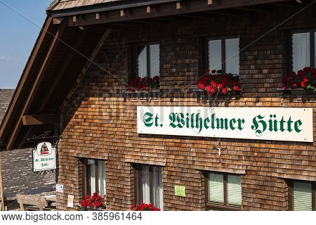 August 2020 - Feldberg, Germany: Traditional St. Wilhelmer Hut On The Feldberg In The Black Forest