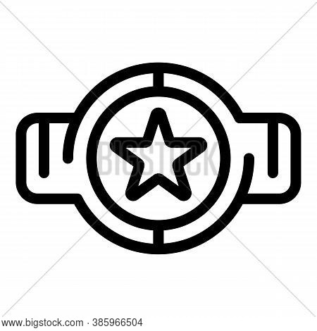 Box Sport Belt Icon. Outline Box Sport Belt Vector Icon For Web Design Isolated On White Background