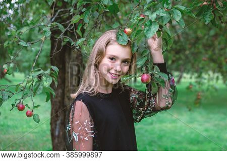 Minsk/ Belarus - August 19, 2020: Portrait Of Teengirl In The Park