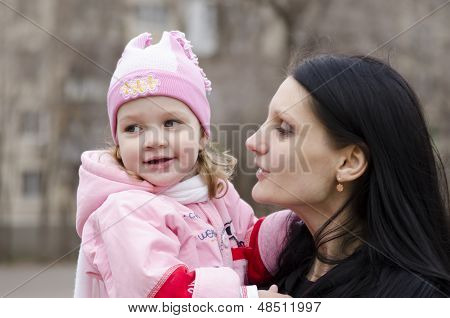My mother is a little girl in his hands