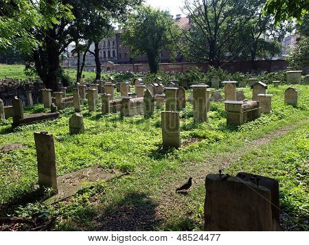 The Remuh Cemetery in Krakow Poland