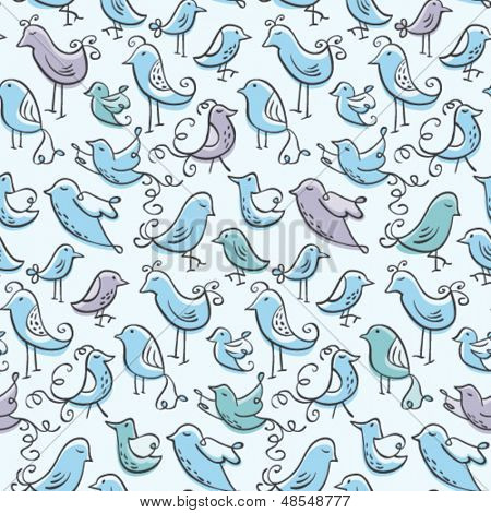 Vzorek ptáků Doodle