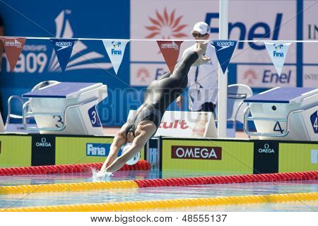 Jul 25 2009; Rom Italien; Julia Smit (USA) konkurrerer i kvindernes 200m individuel medley på 13 tand