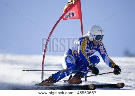 Październik 25, HANSDOTTER SWE Frida w wyścigu slalom gigant kobiet w Rette AUSTRIA SOELDEN