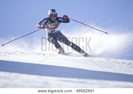 SOELDEN AUSTRIA OCT 26, Eric Schlopy USA w wyścigu slalom gigant w Rettenbach męskie 