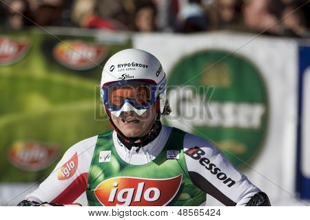 SOELDEN Østrig okt 26, SCHOENFELDER Rainer AUT konkurrerer i Herre storslalom race på Rett