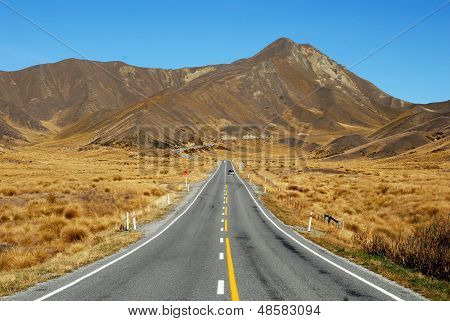 Lindis Pass In Autumn,new Zealand