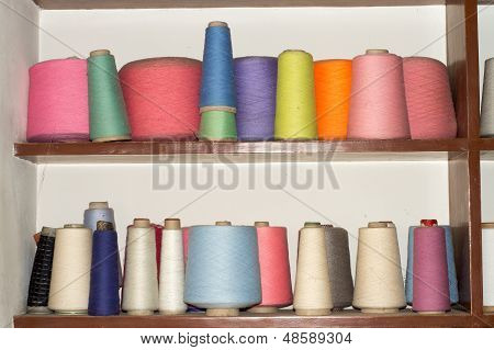 Various Colors Of Yarn