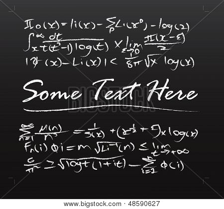 Equazione matematica sulla lavagna