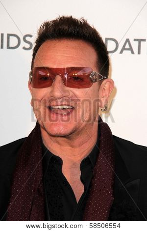 Bono at the Elton John Aids Foundation 21st Academy Awards Viewing Party, West Hollywood Park, West Hollywood, CA 02-24-13