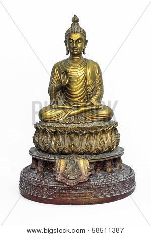 Buddha statue on white background - isolated, Thailand
