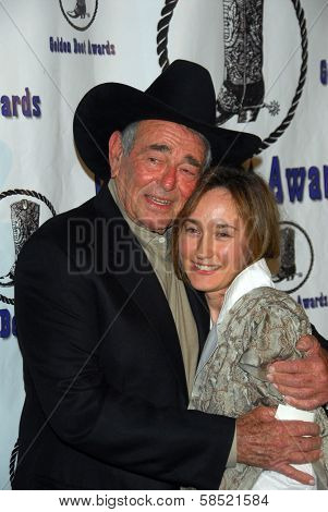 BEVERLY HILLS - August 12: Stuart Whitman and wife Caroline at the 24th Annual Golden Boot Awards on August 12, 2006 at Beverly Hilton Hotel in Beverly Hills, CA.