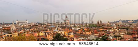 Rome Panorama From Pincio