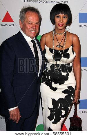 Wolfgang Puck and wife Gelila Assefa at the MOCA Gala, MOCA Grand Avenue, Los Angeles, CA 04-20-13