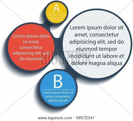Metaball infographic elements in flat design. Vector.