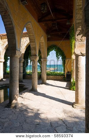 Roman Bath In The Yard Of Balchik Palace , Bulgaria