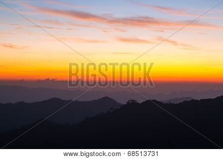 Mountain At Thong Pha Phum National Park