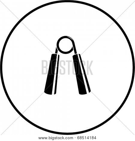 gripper hand and forearm exercise device symbol