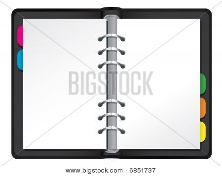 leere Vector filofax
