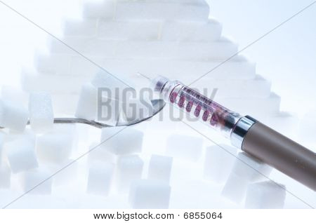 Blue Pyramid Of Sugar Cubes