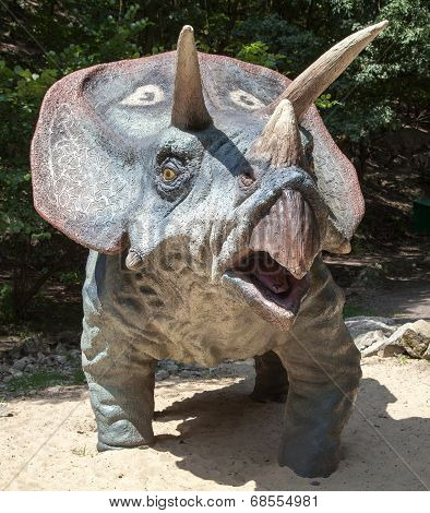 Realistic Model Of Dinosaur Triceratops