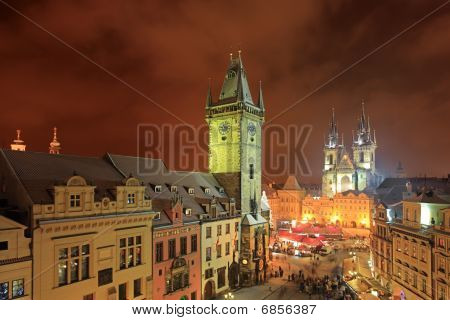 The Old Town Square, StarÃ© Mesto Prague at night