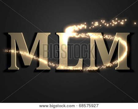 Mlm- 3D Inscription With Luminous Line With Spark
