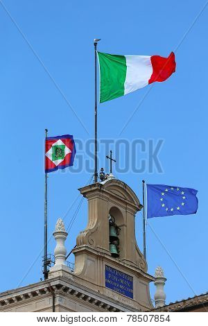Italy Eu Flags
