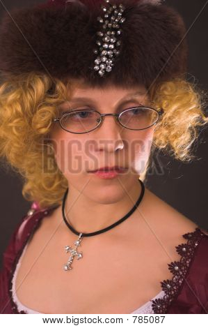 Frau mit Brille