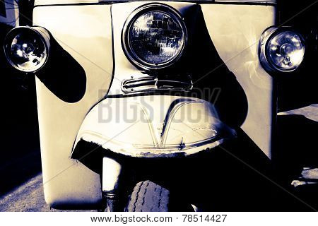 Close Up Of Tuk Tuk. Duo tone picture