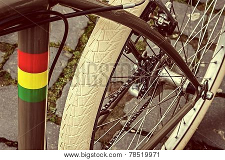 Vintage Look At One Bicycle Detail