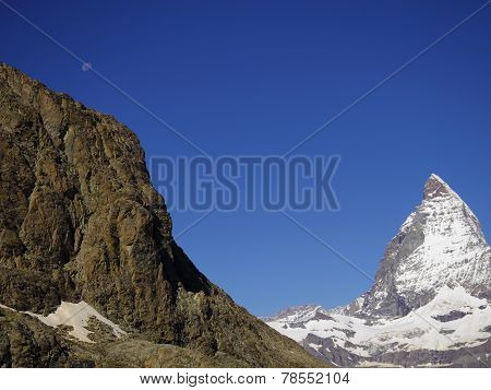 Clear beautiful view of Matterhorn, Zermatt, Switzerland landmark