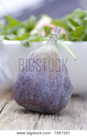 Fig med rucola salat
